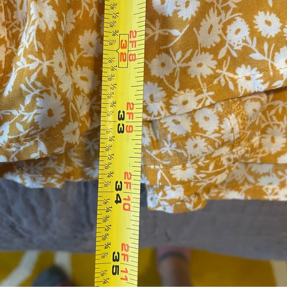 Maternity yellow ruffle smocked dress, size large - Picture 10 of 12